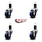 Service Caster 3'' Solid Poly Wheel Swivel 1-5/8'' Expanding Stem Caster Set, 4PK SCC-EX20S314-SPUS-158-4 - alternate 3
